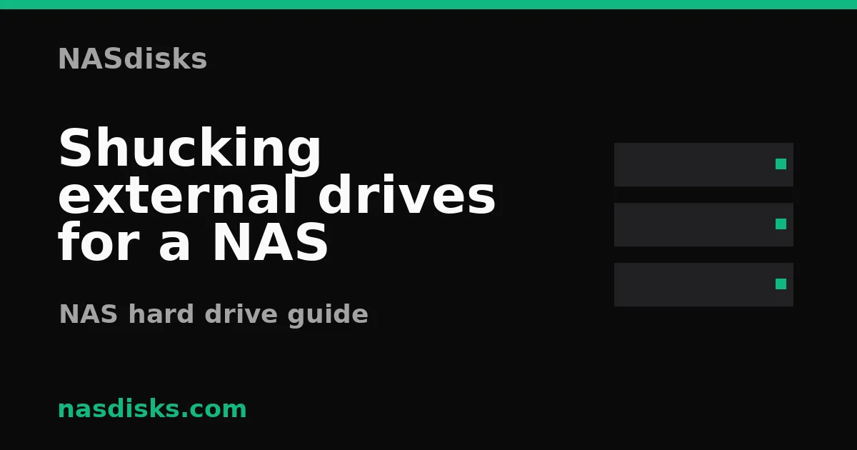 Shucking external drives for a NAS