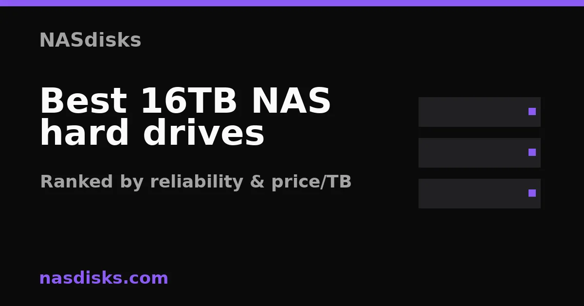 Best 16TB NAS hard drives