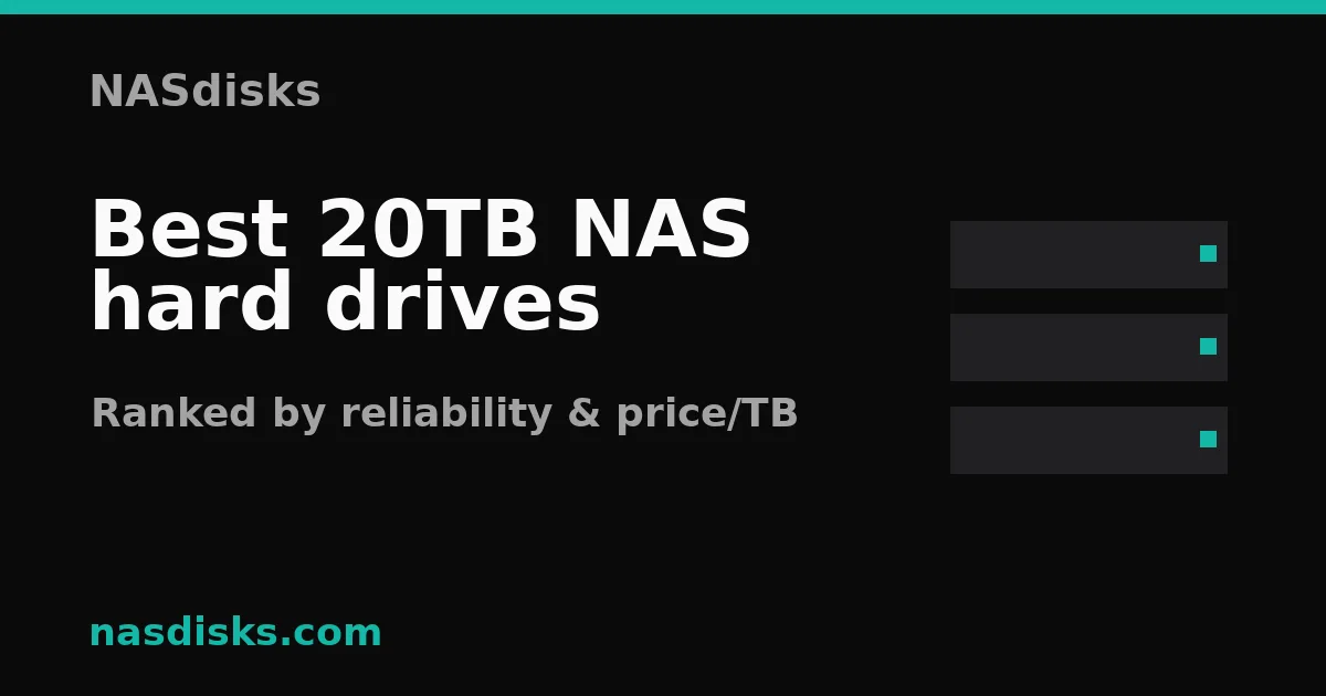 Best 20TB NAS hard drives