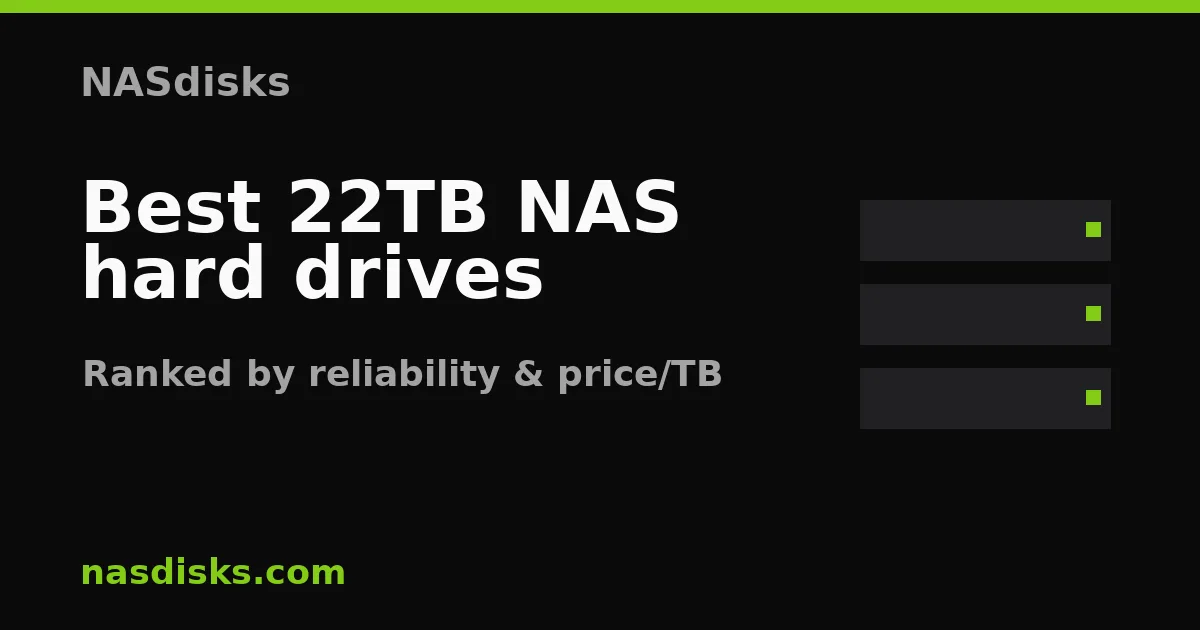 Best 22TB NAS hard drives