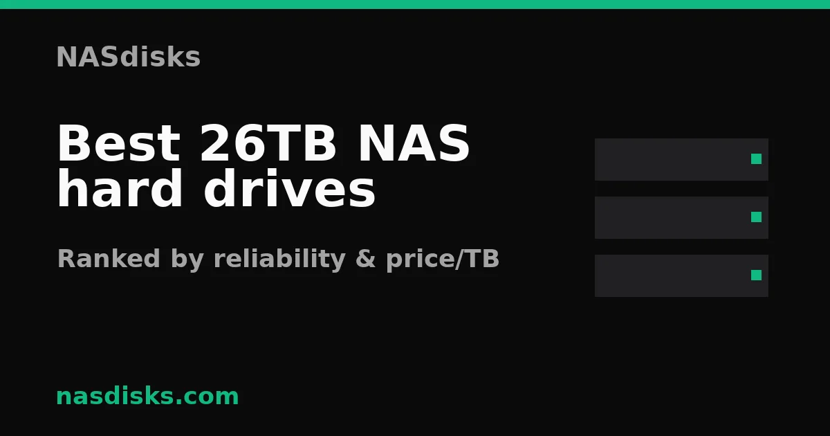 Best 26TB NAS hard drives