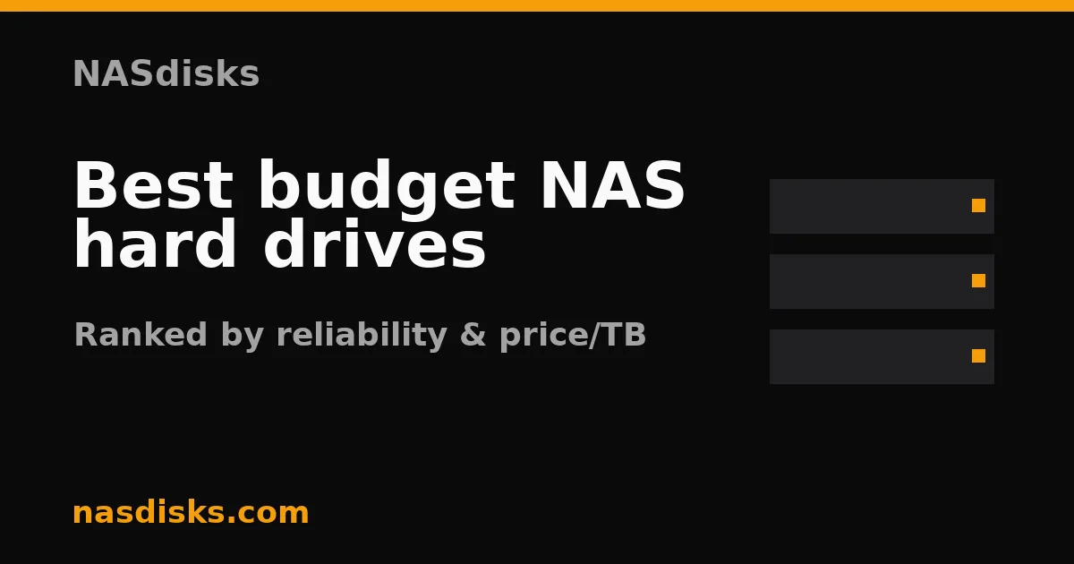 Best budget NAS hard drives