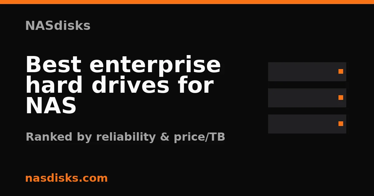 Best enterprise hard drives for NAS