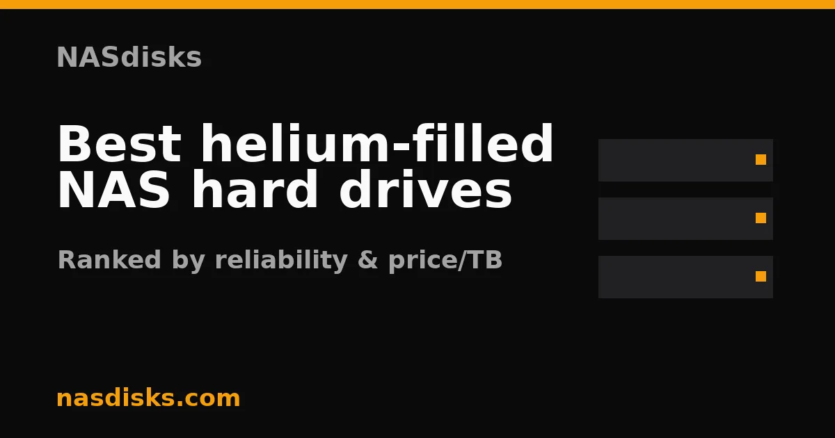 Best helium-filled NAS hard drives