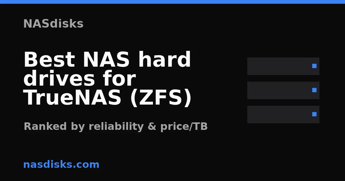 Best NAS hard drives for TrueNAS (ZFS)